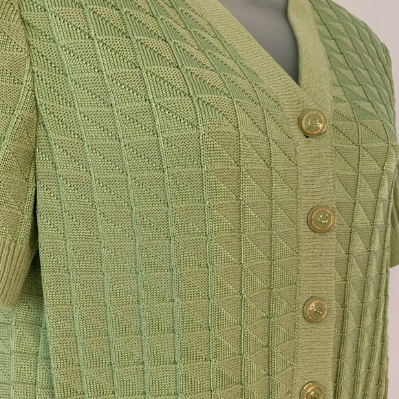 St. John Collection Green Short Sleeve Blazer - Picture 3 of 5